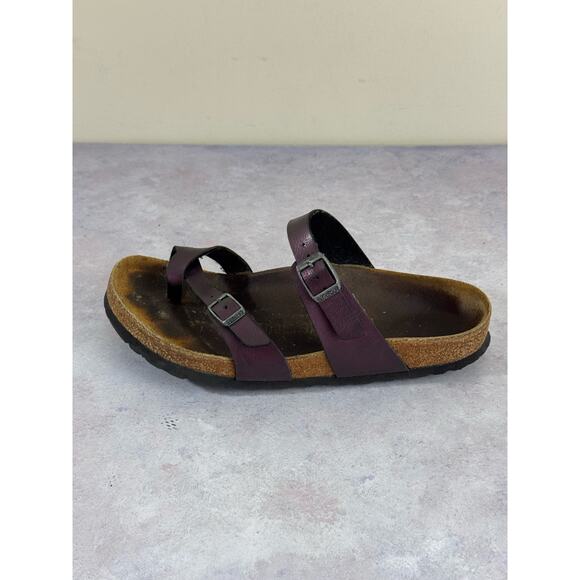 Birkenstock Women's Mayari US 8 EU 39 Birko-Flor Purple Metallic Strappy Sandals - Picture 8 of 14